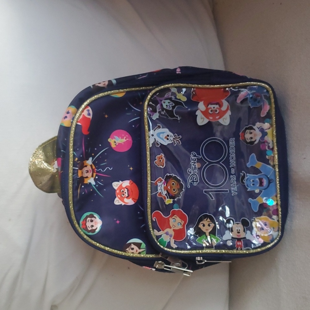 NWT Disney 100 Years Of Wonder MINI Glitter Child Small Backpack 9.5-Inch